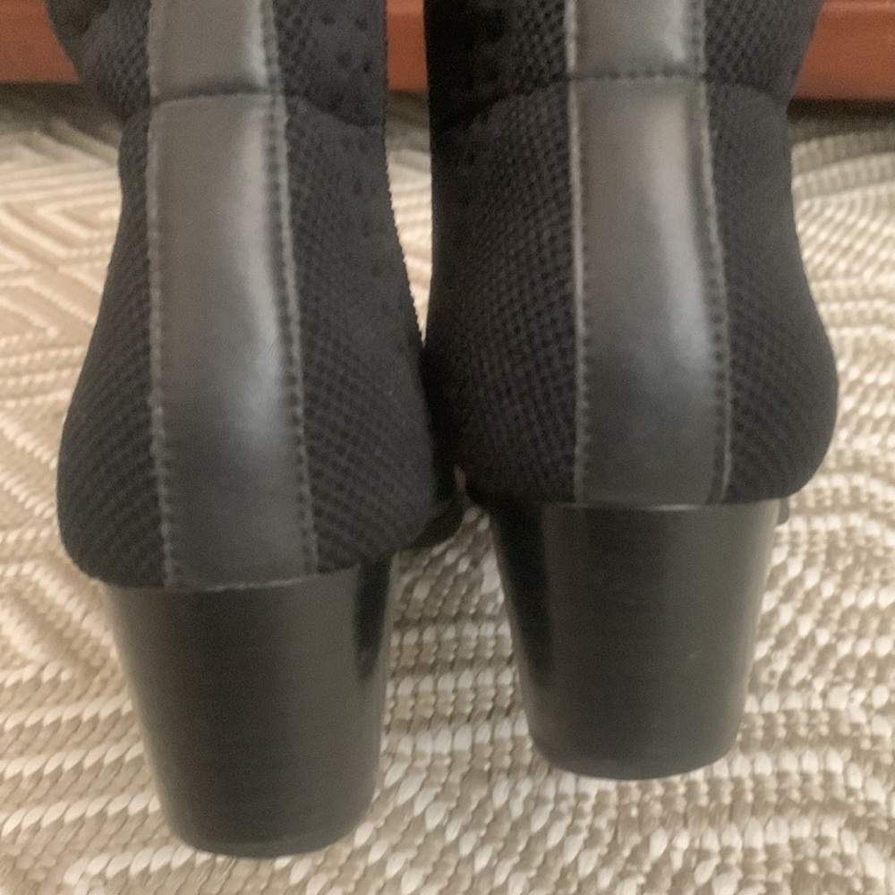 Black Leather Knee High Boots - Picture 10 of 12